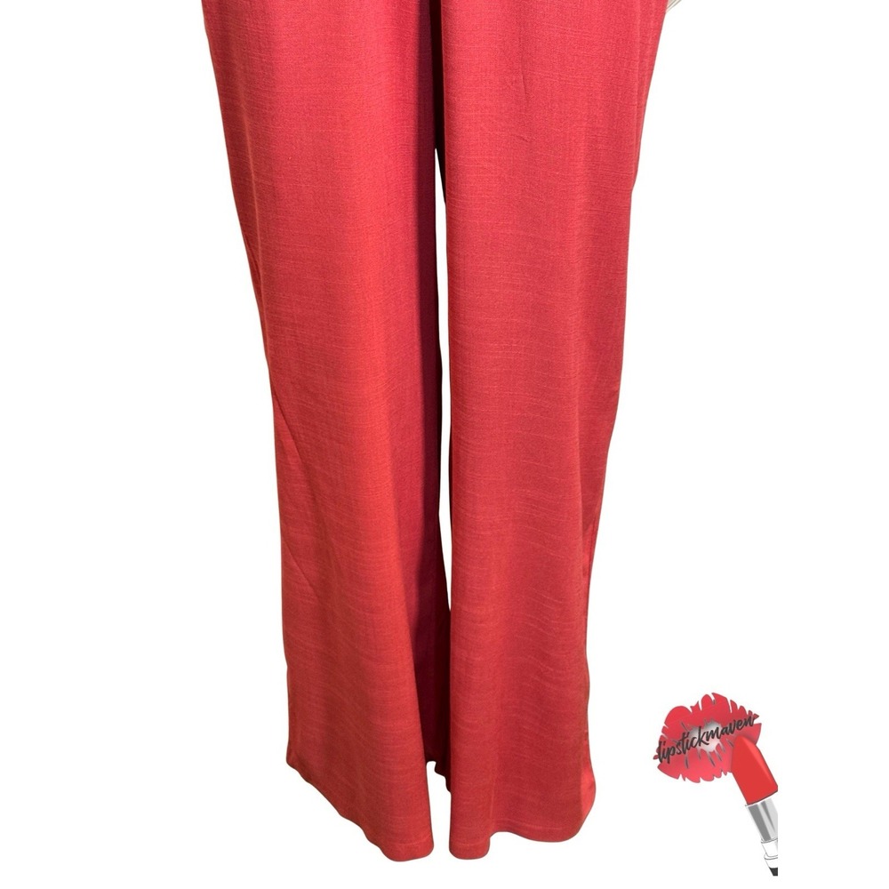 Alexia Admor Jumpsuit Women 12 Burnt Orange D3848 Flutter Sleeves NWT - Picture 7 of 16
